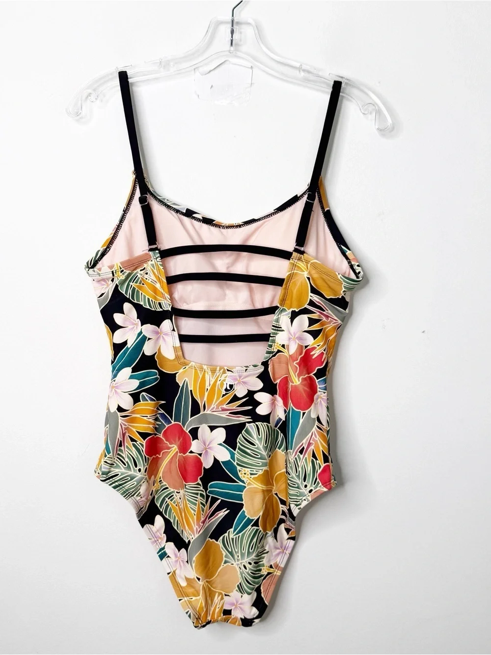 HURLEY | Floral Hibiscus Tropical Caribbean Dreamin' One Piece Swimsuit Large